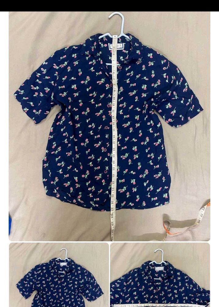 Cute Navy Floral Top