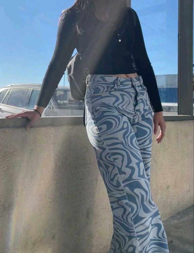 H&amp;M Divided Swirl Print Jeans | Size 30
