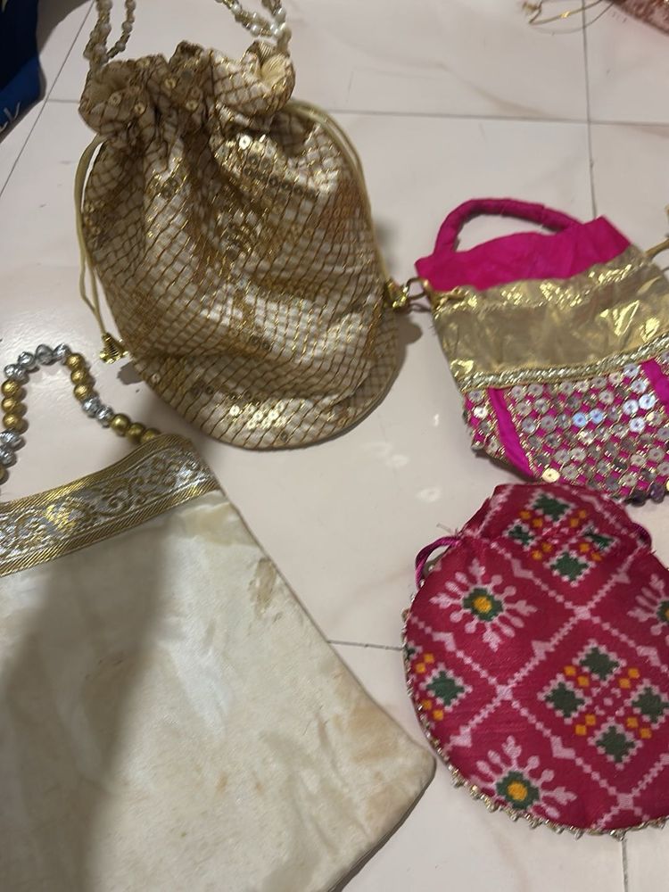 Embellished Potli Bags Set