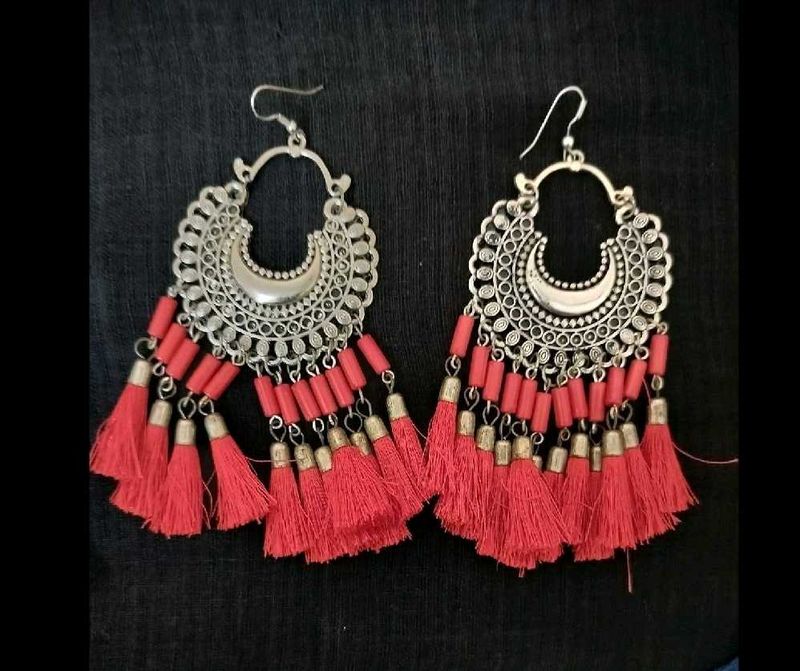 Red Tassel Bohemian Earrings