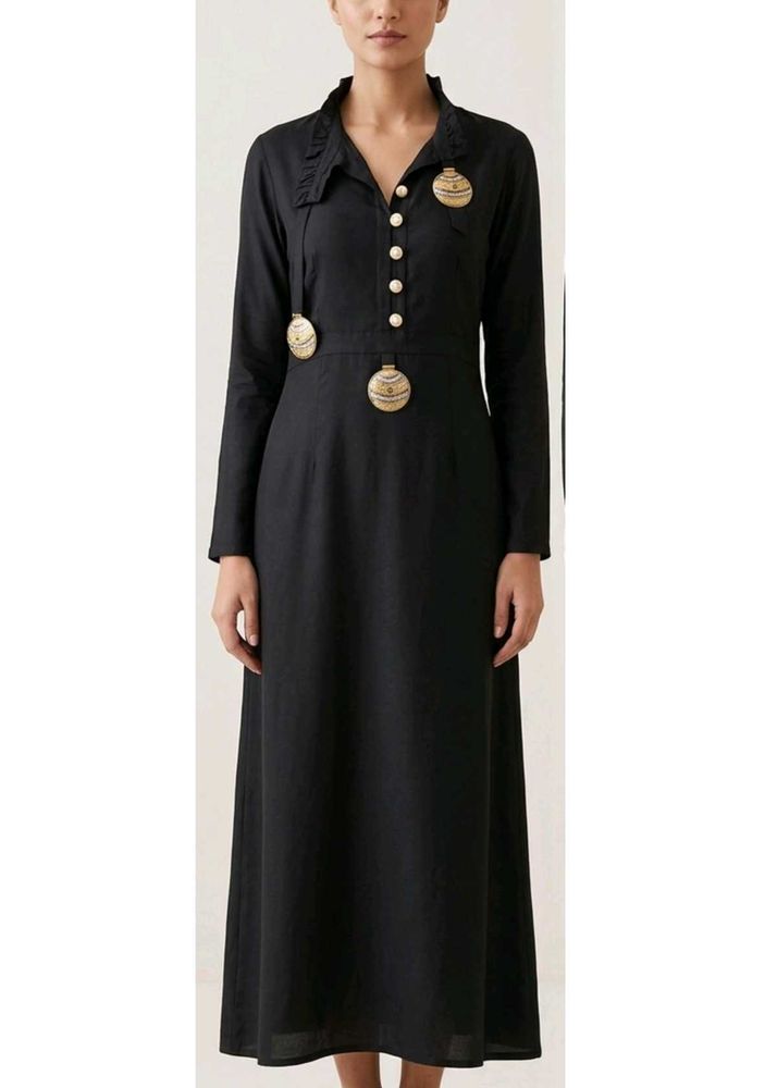 Elegant Black Midi Dress