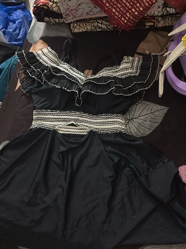 Black Ruffled Dress