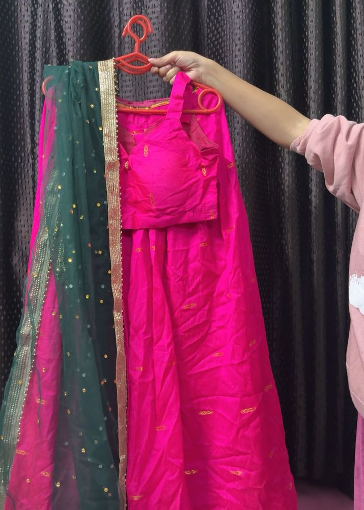 Vibrant Pink Lehenga Choli Set