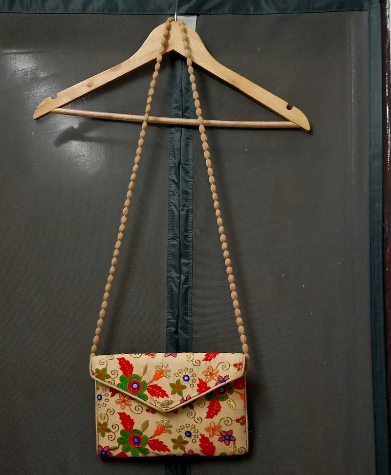 Embroidered Clutch Bag