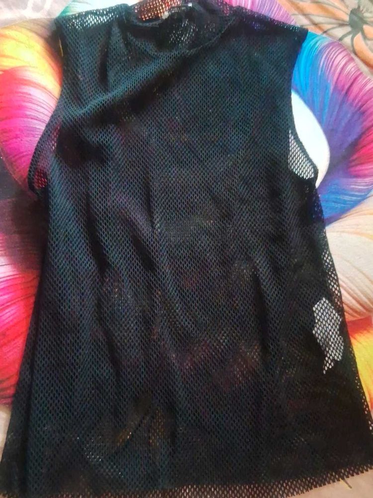 Zara Black Mesh Tank Top