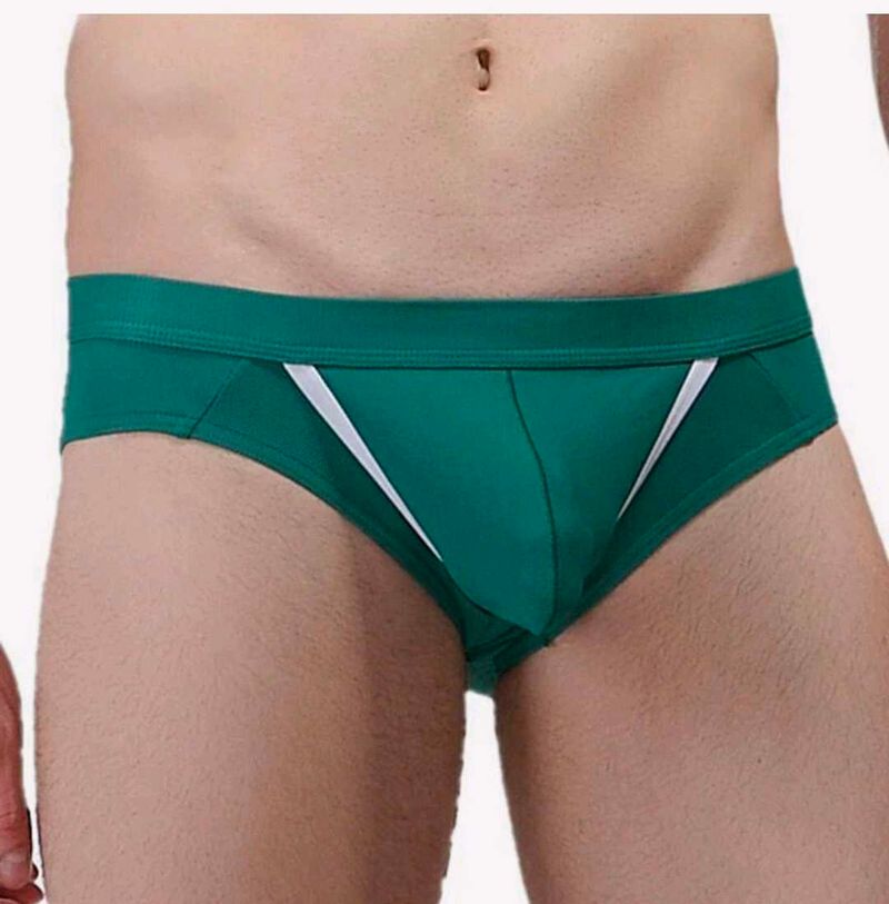Men's sexy Gun egg split briefs