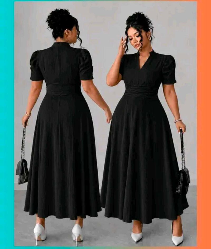 Elegant Black Midi Dress
