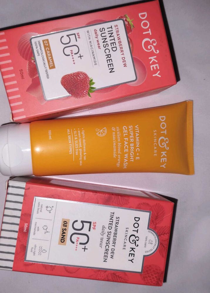 Dot &amp; Key 2 tinted Sunscreen &amp; Face Wash