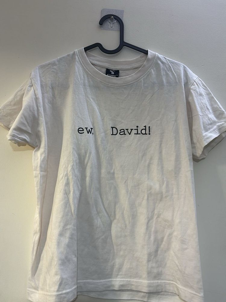casual white tshirt (inspired from schitts creek)