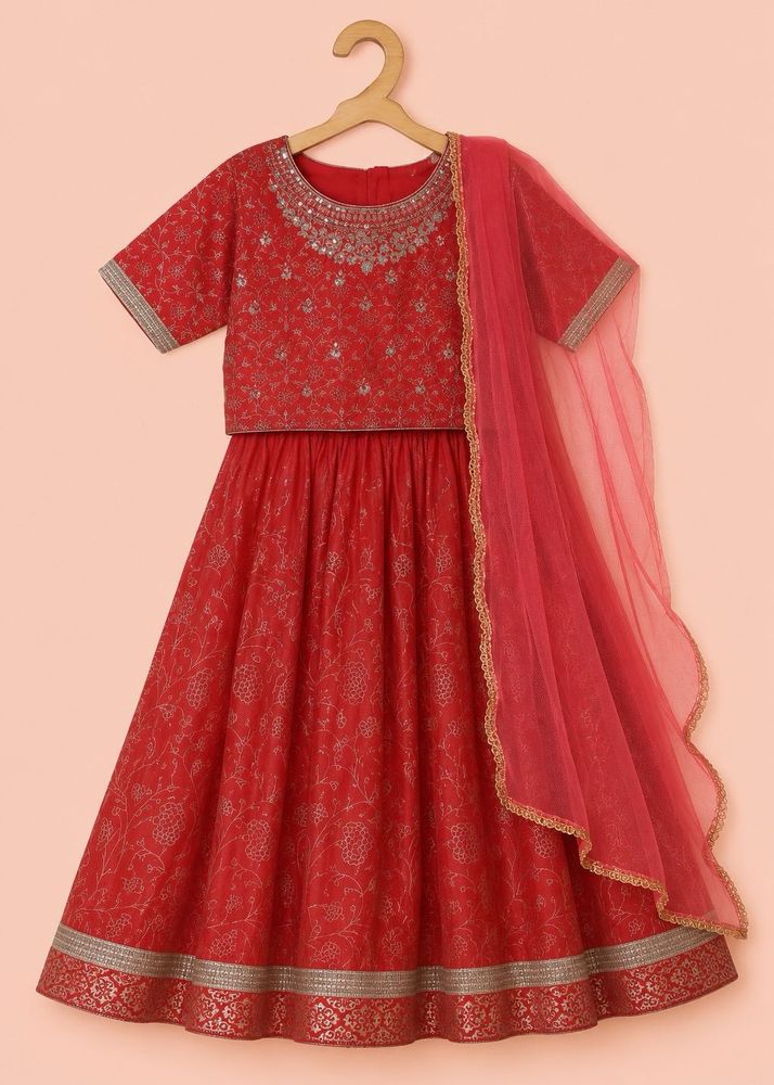 Red Embroidered Blouse