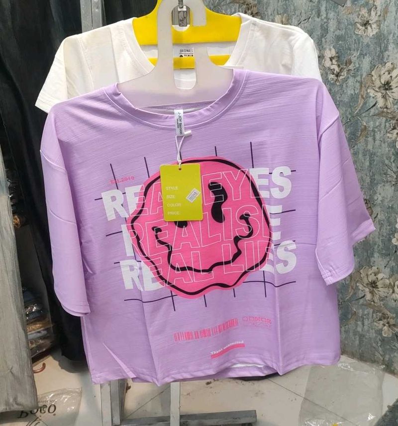 Lilac Graphic Print Tee