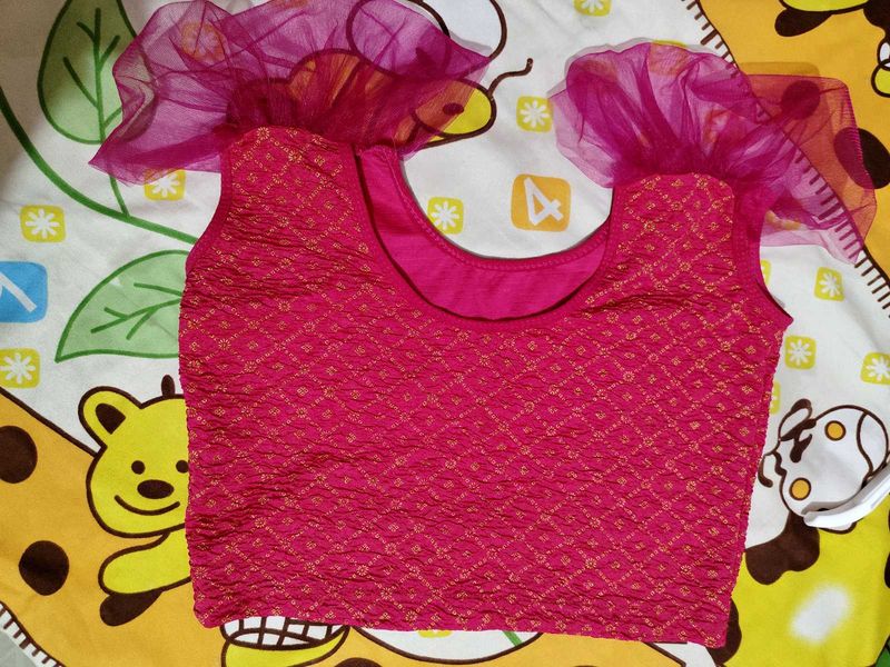 wooww💗Vibrant Pink Embroidered Blouse