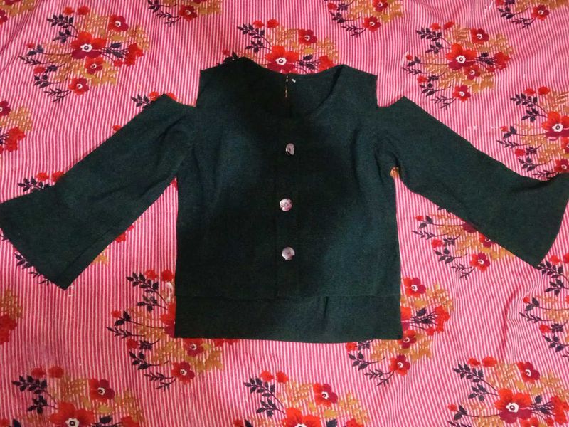 Stylish Cold Shoulder Bell Sleeve Top