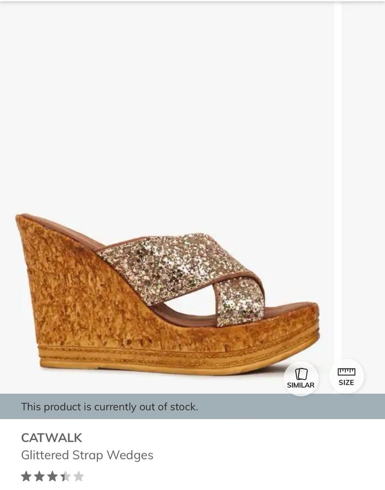 catwalk wedges | golden| size -40