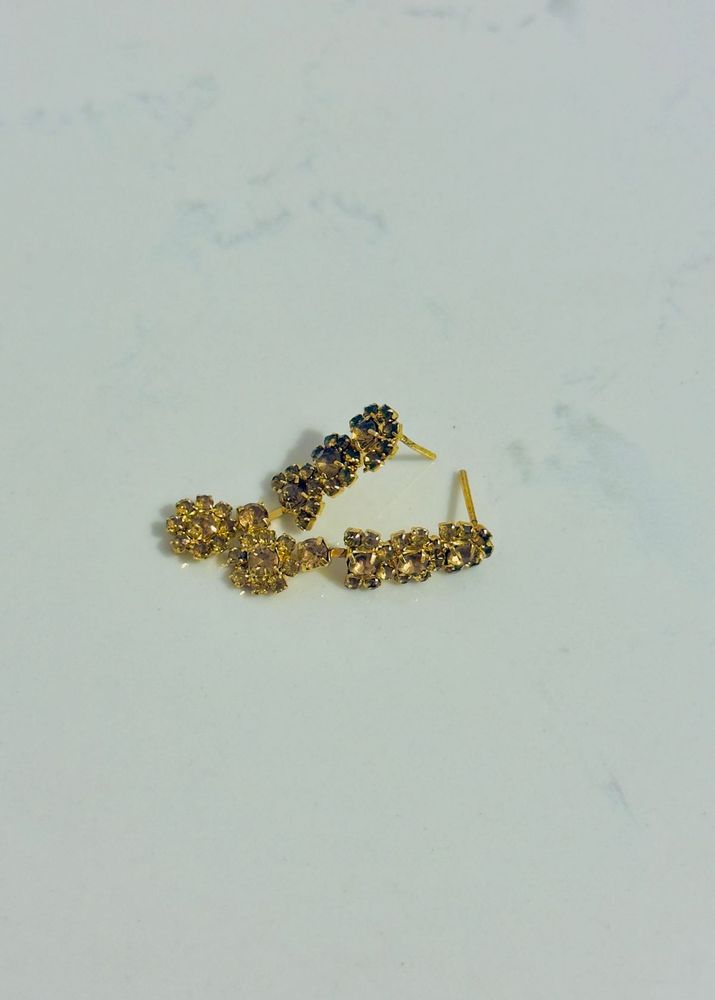 Sparkling Gemstone Dangle anti tarnish Earrings