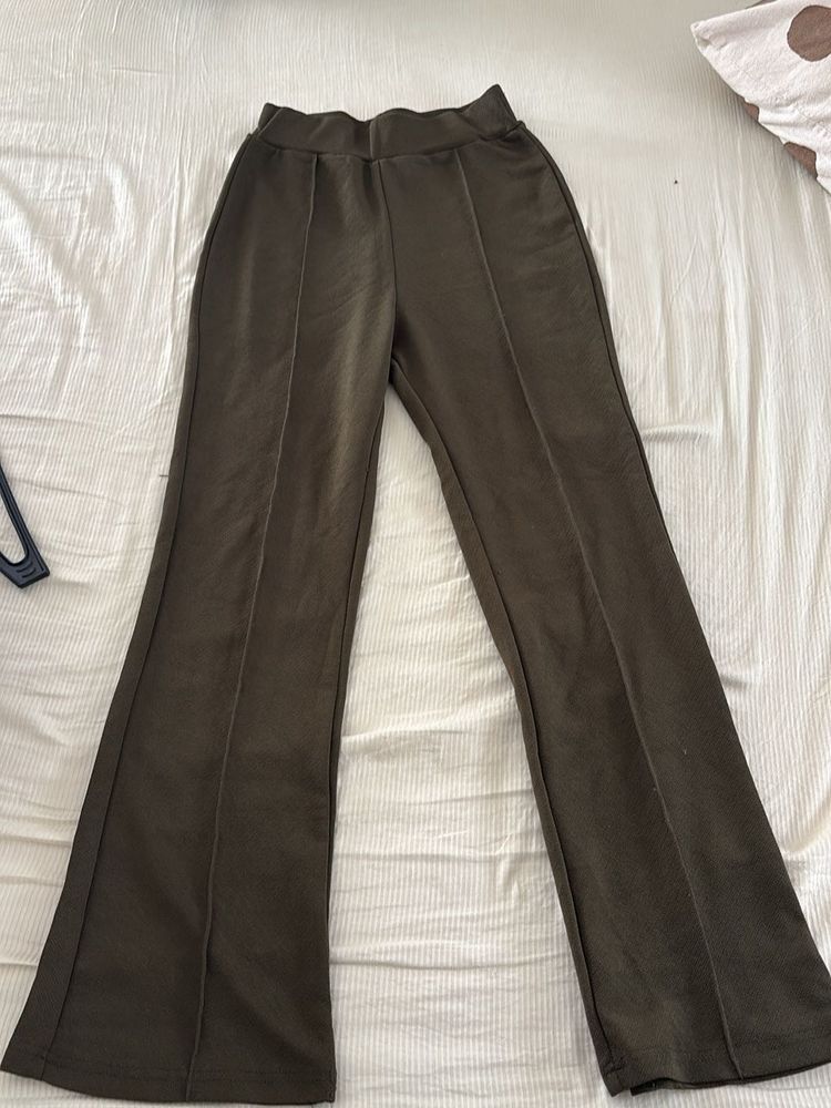 Olive Green Flare Leggings