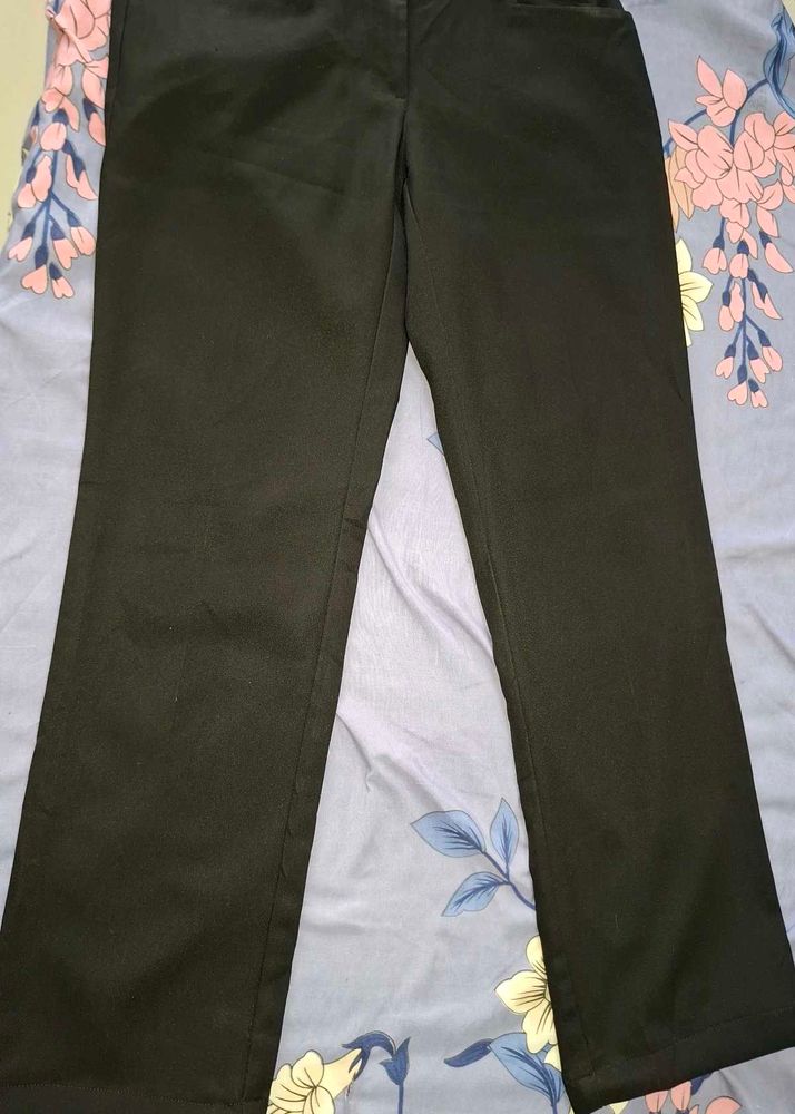 Classic Black Straight Leg Trousers
