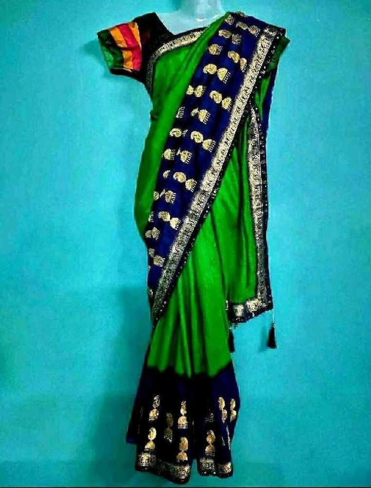 Green silk saree