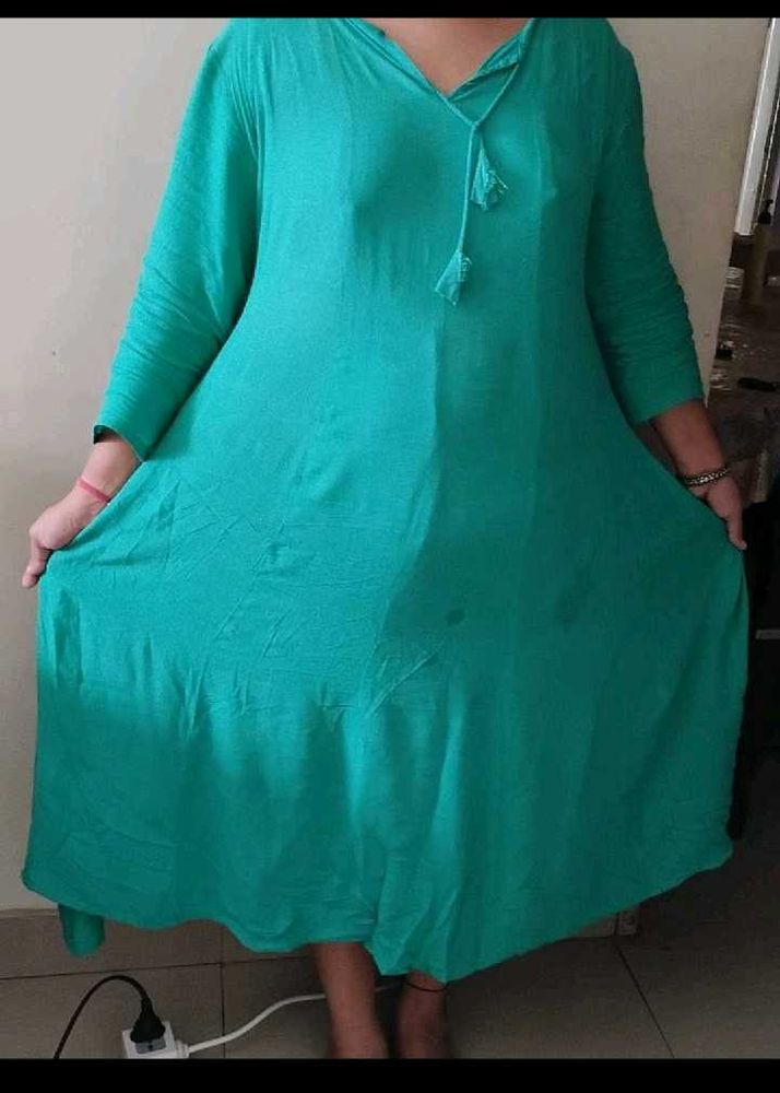Teal Green Kurta + dupatta