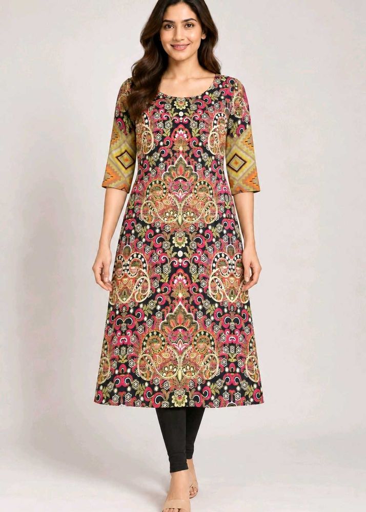 Vibrant Paisley Print Kurta