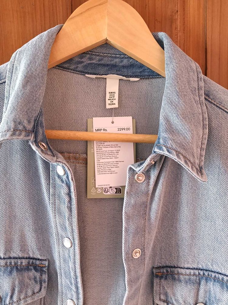 H&amp;M Light Wash Denim Shirt