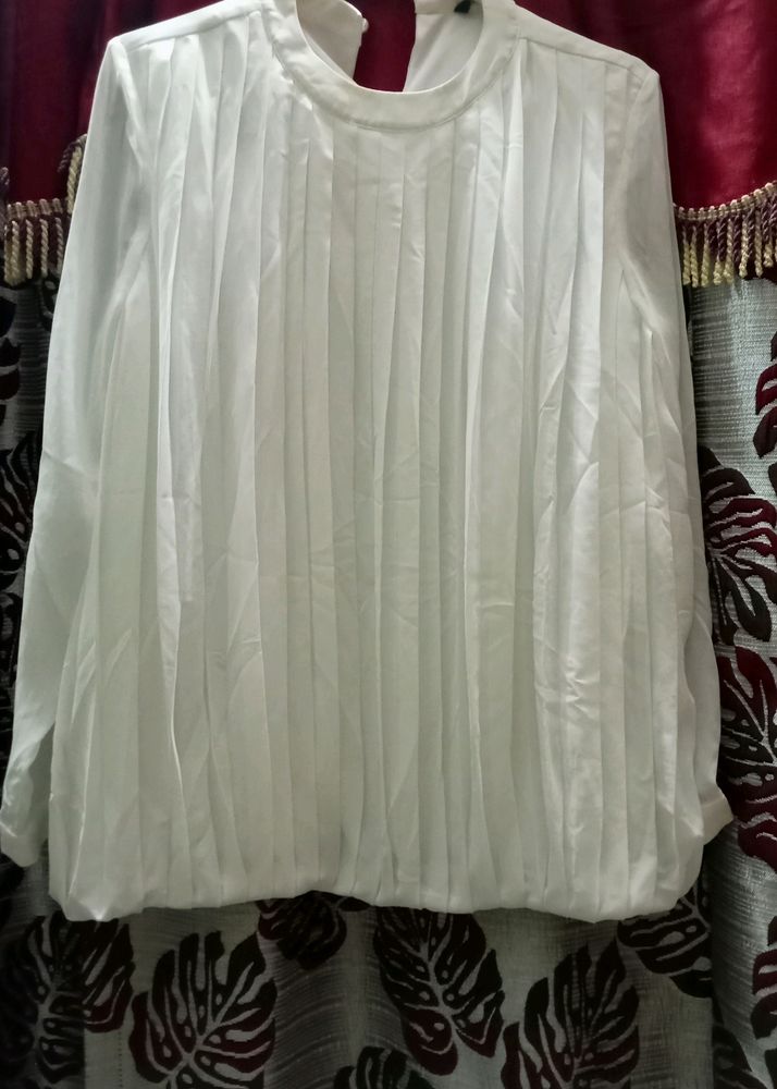 White Blouson Top