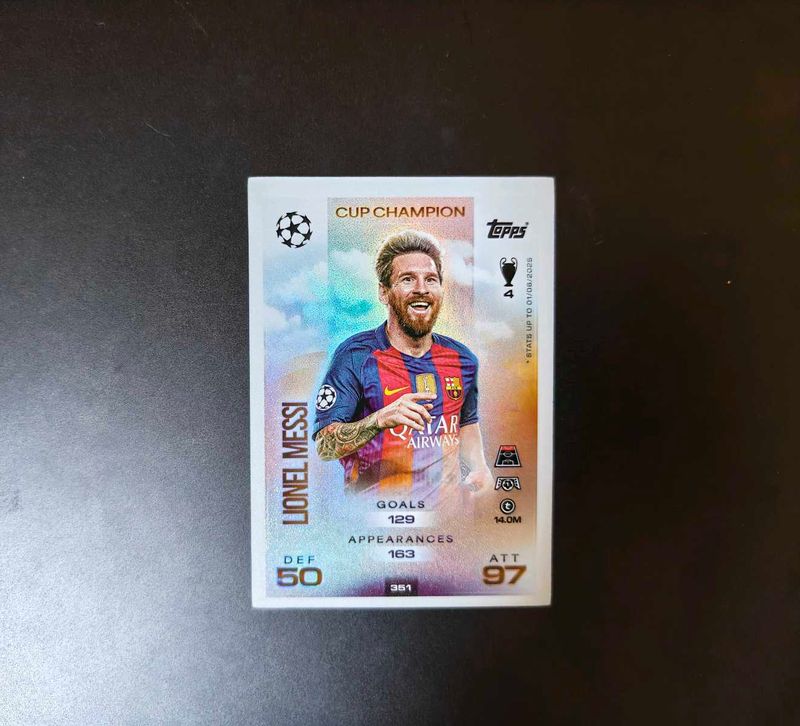 Lionel Messi Cup Champion Vintage Chrome