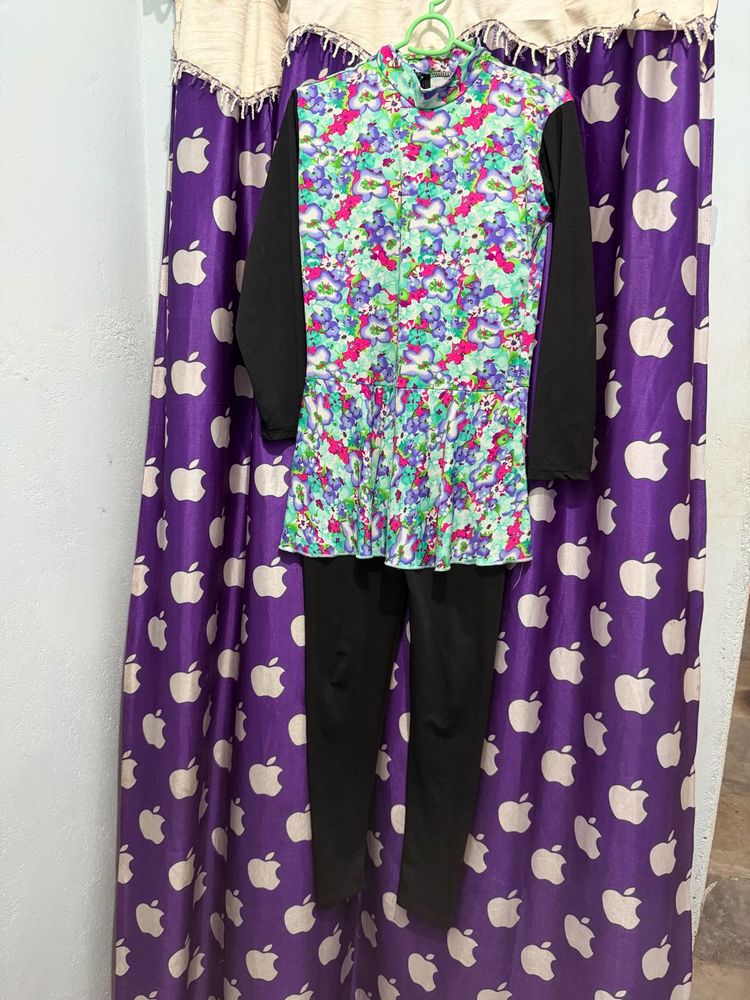 Floral Swimsuit with attached Leggings