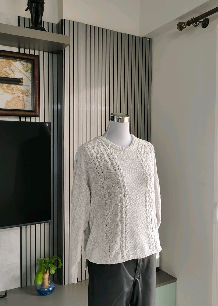 Velvet Crochet Pattern Drop Shoulder Sweater