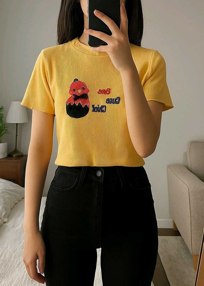 Pure Cotton Ribbed Top