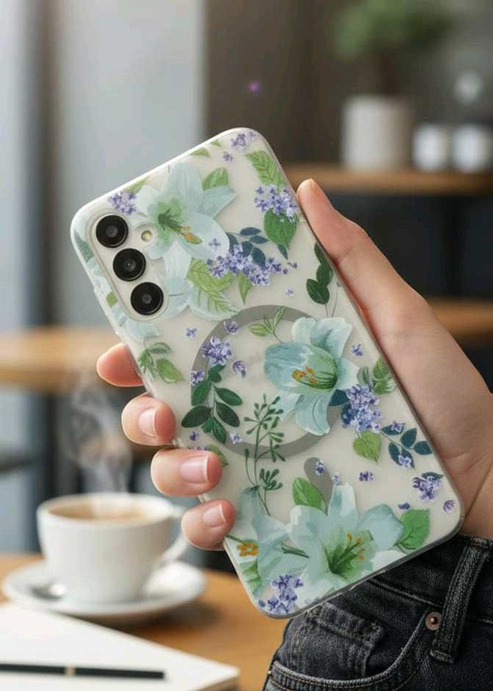 Samsung A14 Floral Phone Case with Grip