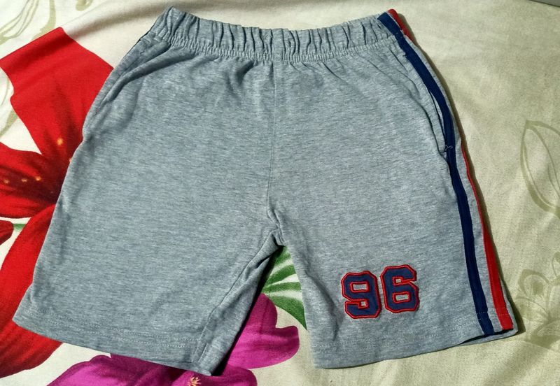 Juscubs Grey Shorts For Baby Boy 2-4 Yrs