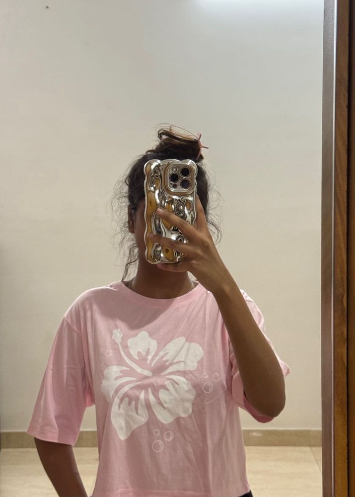 Pink Floral Print T-Shirt