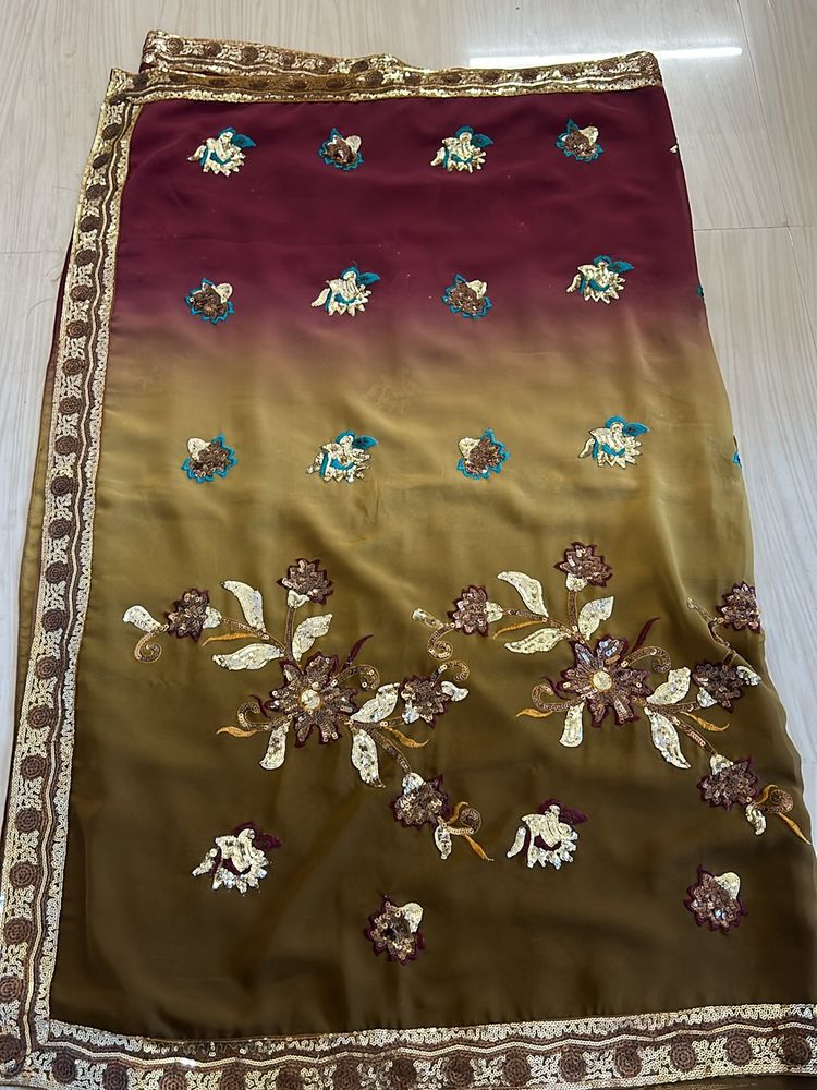 Georgette Saree with heavy sequin work