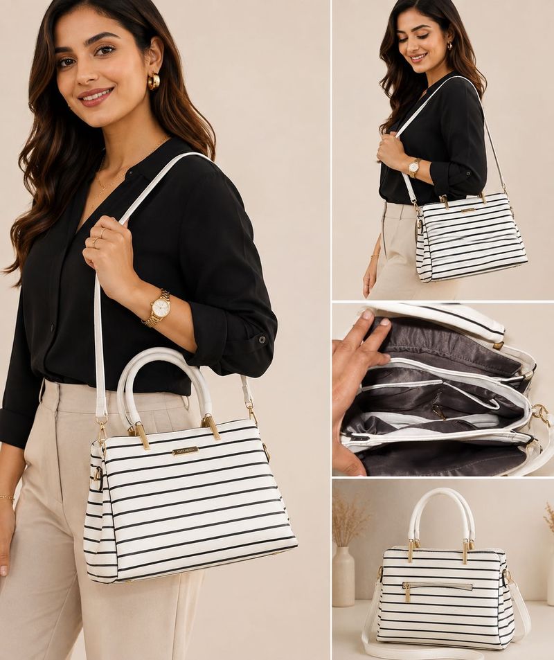 Chic Striped Handbag