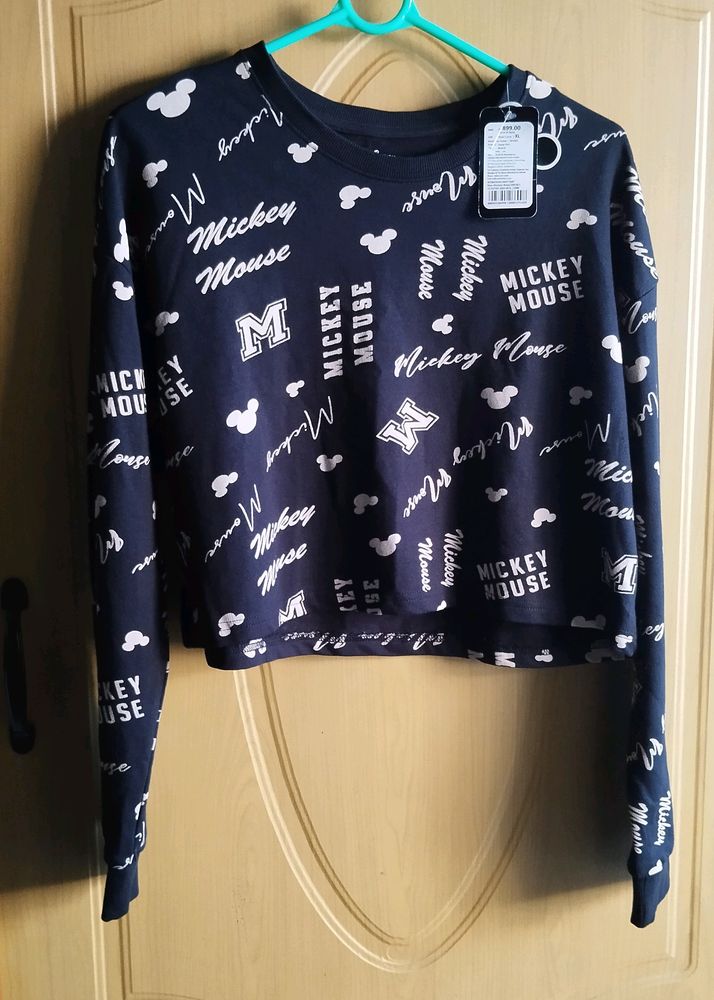Women's Disney Print crop Sweatshirt