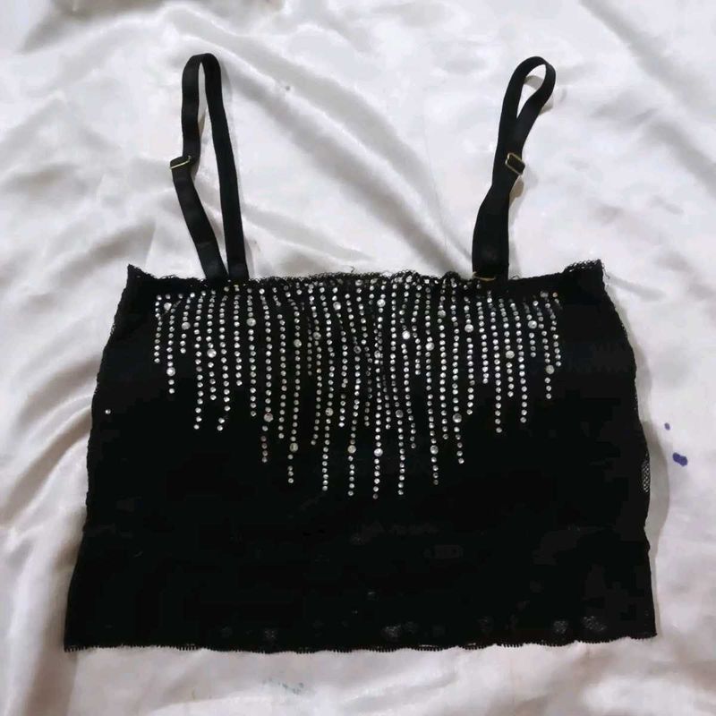 Sparkling Black Bra