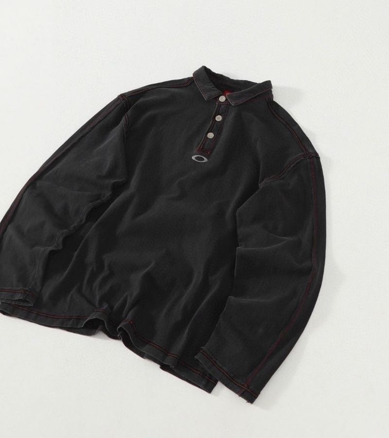 Oakley Black Long Sleeve Polo Shirt