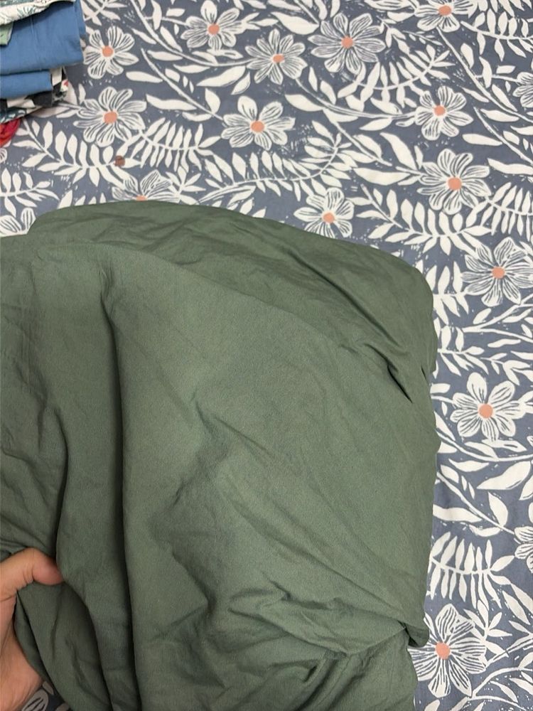 westside dark Green fitted queen size bedsheet