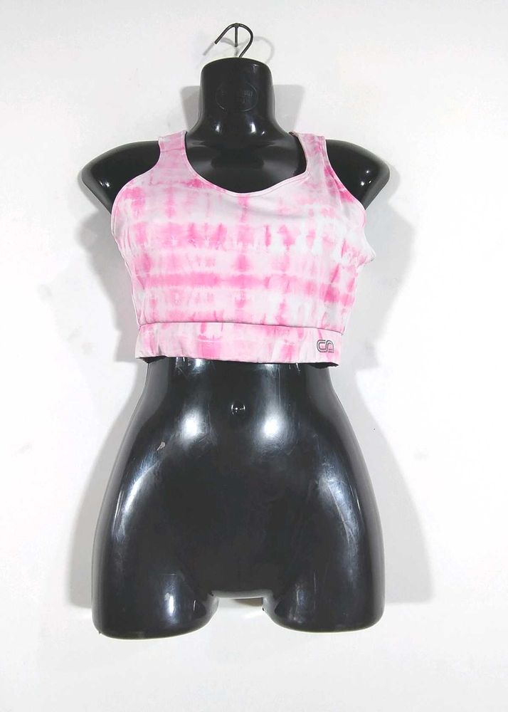 Pink And White Shade Active Wear Top (Women's)