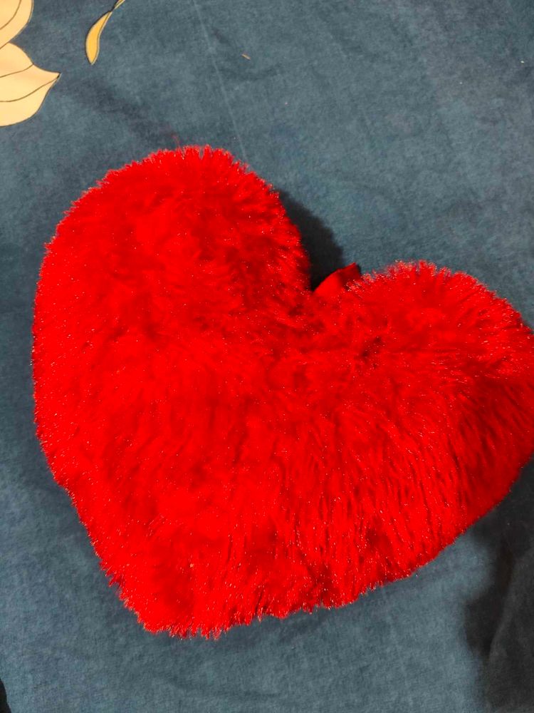 Red Heart Plush Cushion