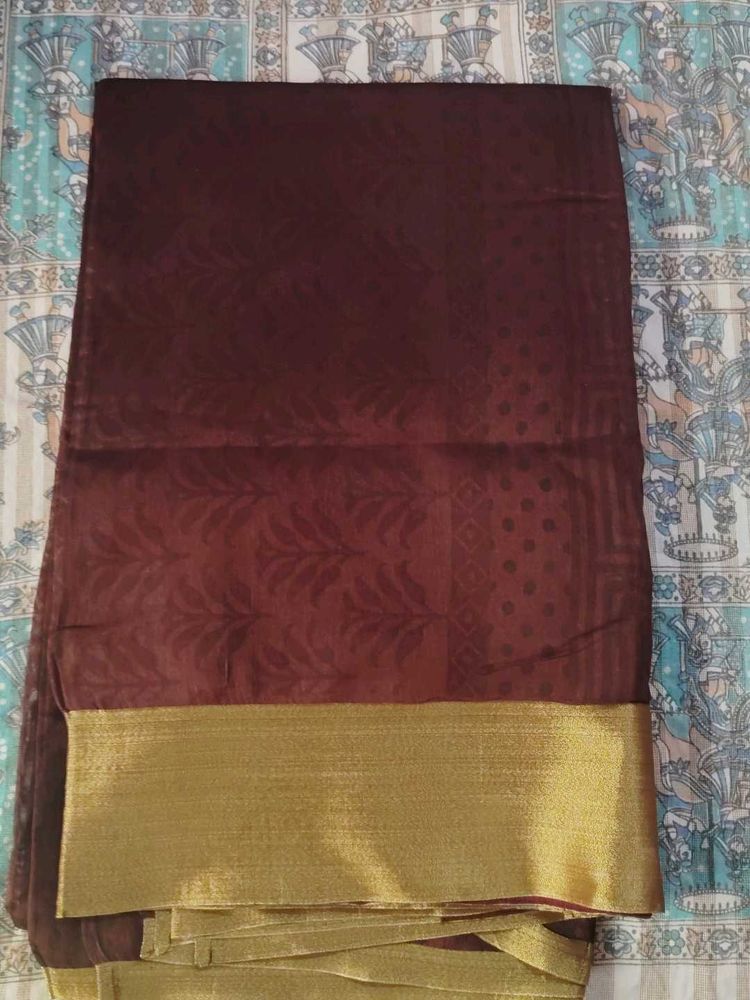 Elegant Maroon Silk Saree