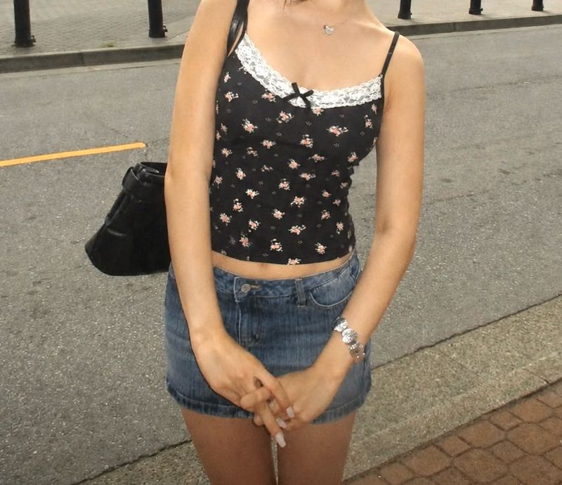 black floral lace top