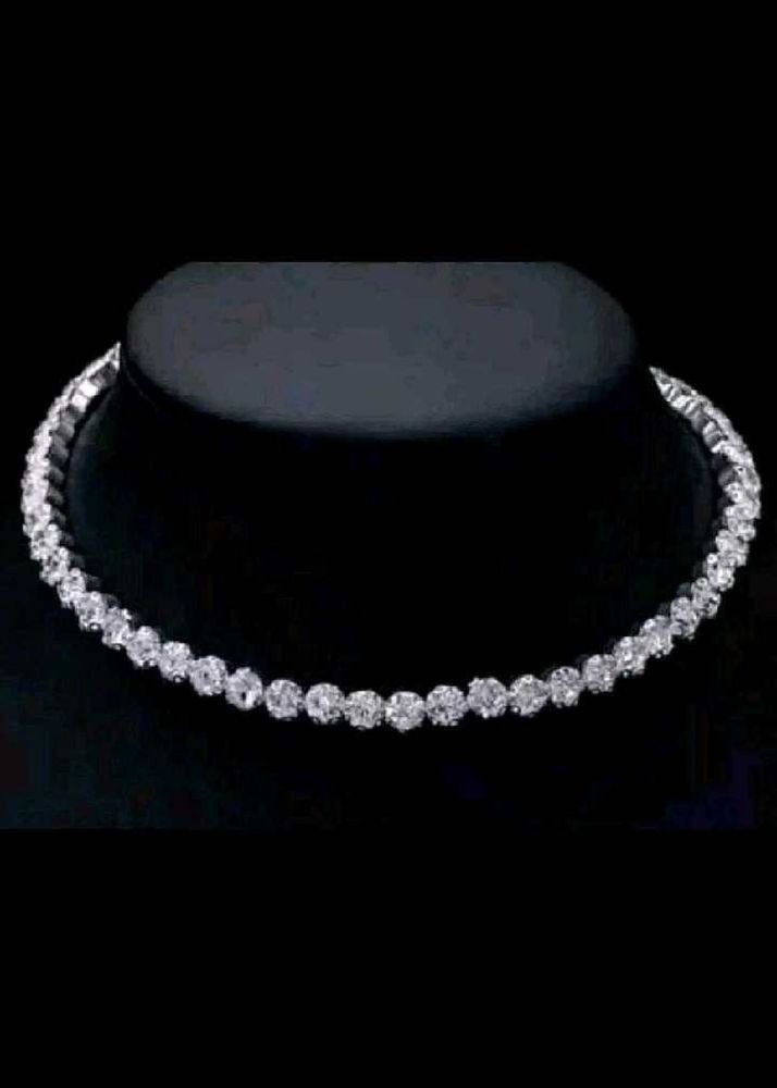 Sparkling Crystal Tennis Necklace