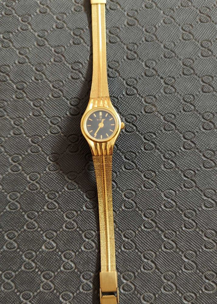 Elegant Gold-Tone Titan Watch