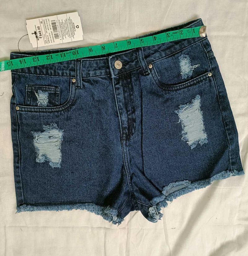 Distressed Denim Shorts