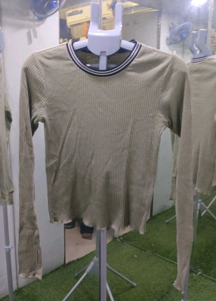 Ribbed Long Sleeve Top