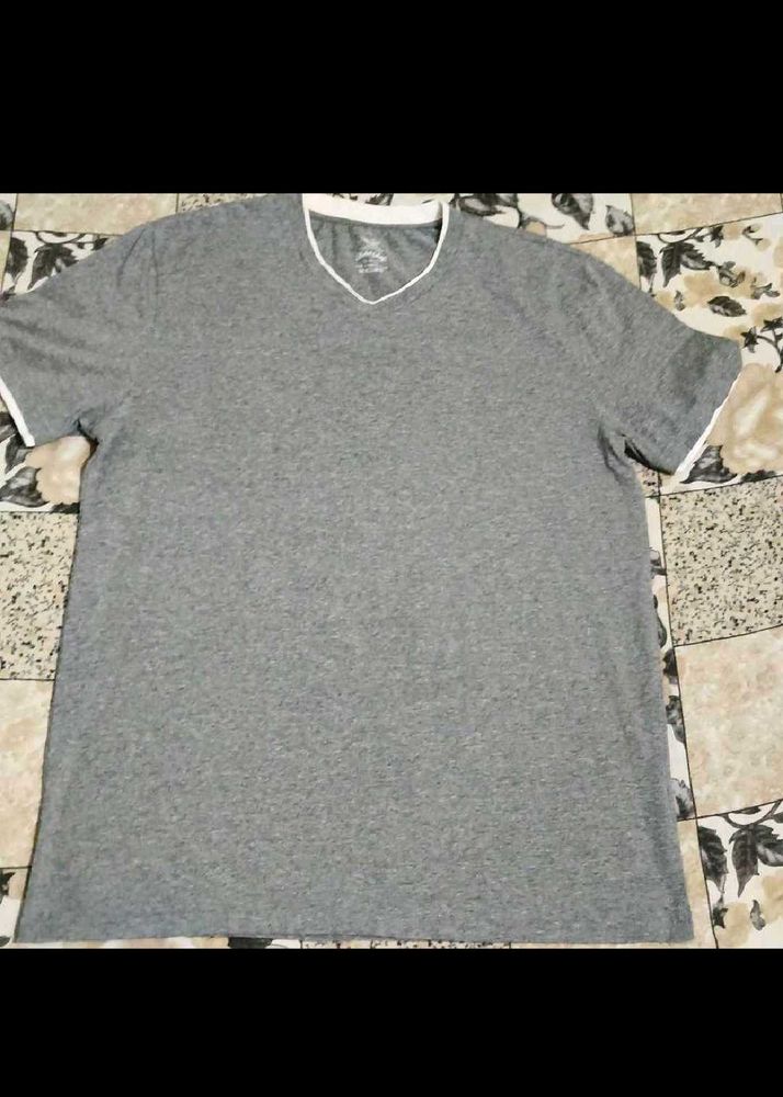 Gray V-Neck T-Shirt