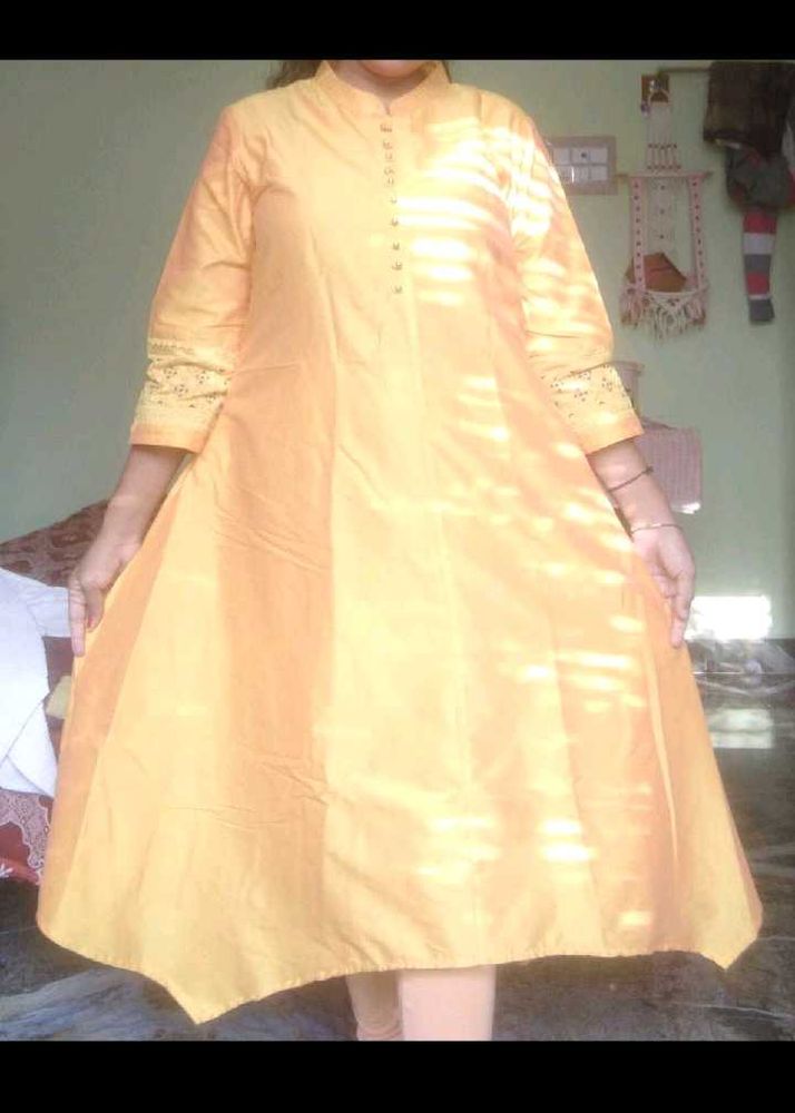 Yellow Anarkali Kurta