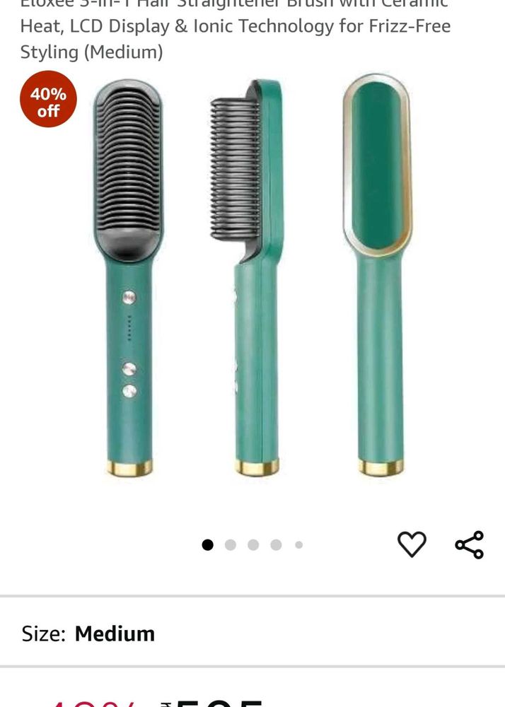 Eloxee 3-in-1 Hair Straightener Brush